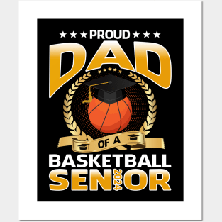 Proud Dad Of A Basketball Senior 2024 Posters and Art